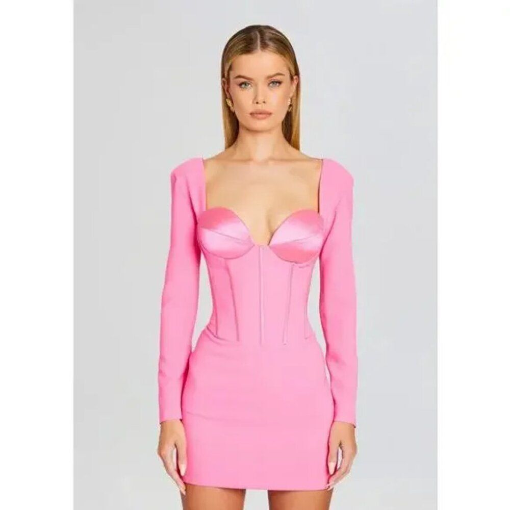 Elegant Pink Mini Dress